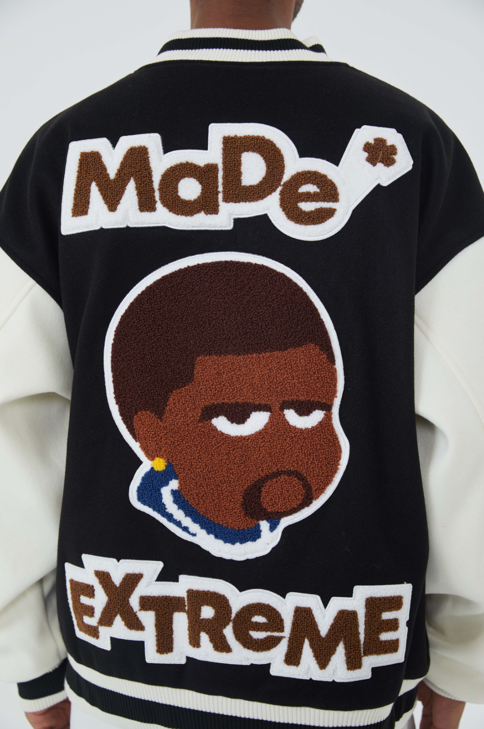 F3F Select Cartoon Flocking Embroidered Baseball Jacket