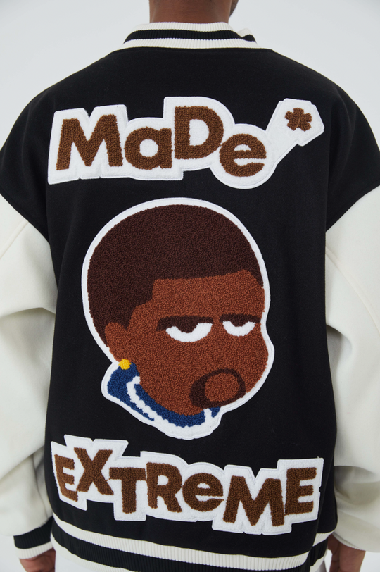 F3F Select Cartoon Flocking Embroidered Baseball Jacket