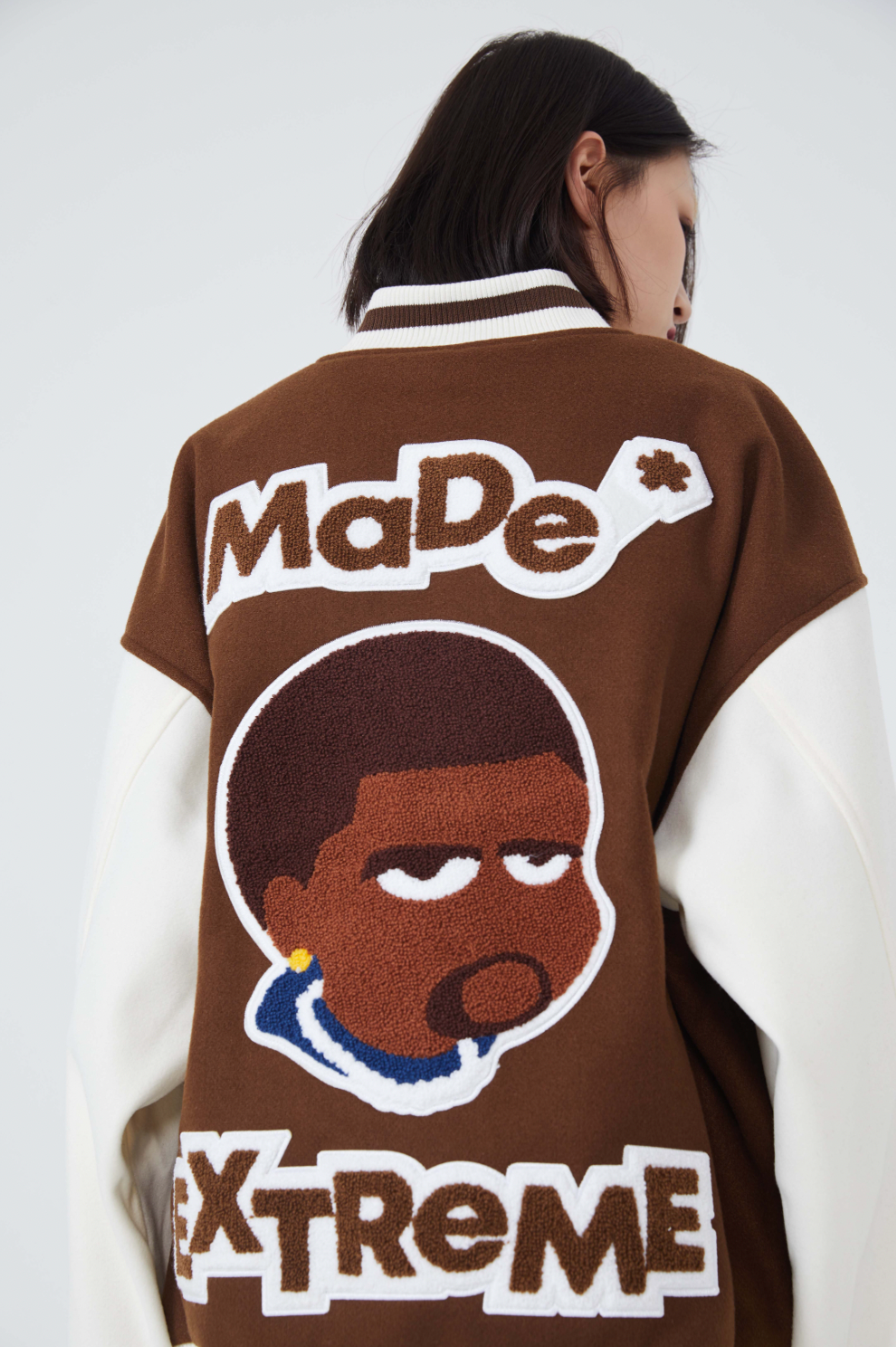 F3F Select Cartoon Flocking Embroidered Baseball Jacket