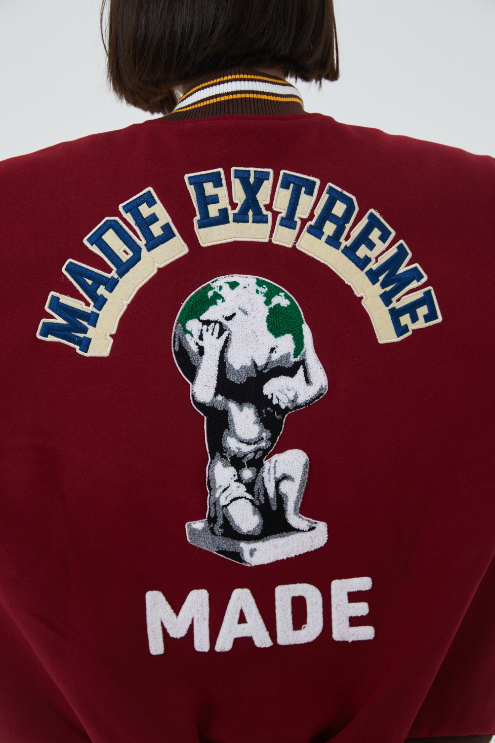 F3F Select Retro Flocking Embroidered Baseball Jacket