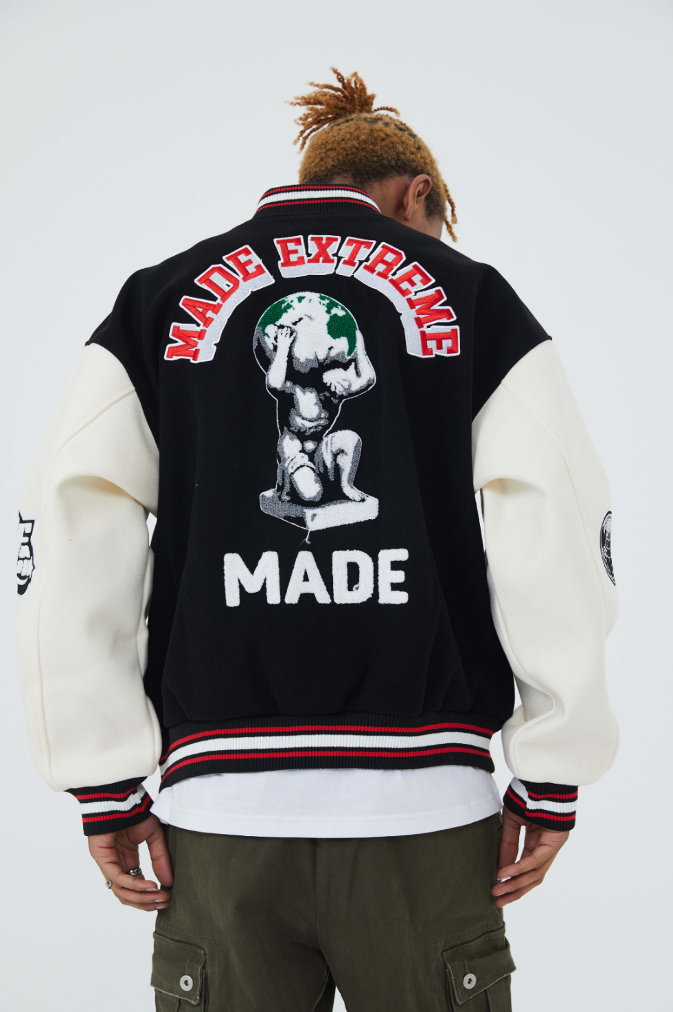 F3F Select Retro Flocking Embroidered Baseball Jacket