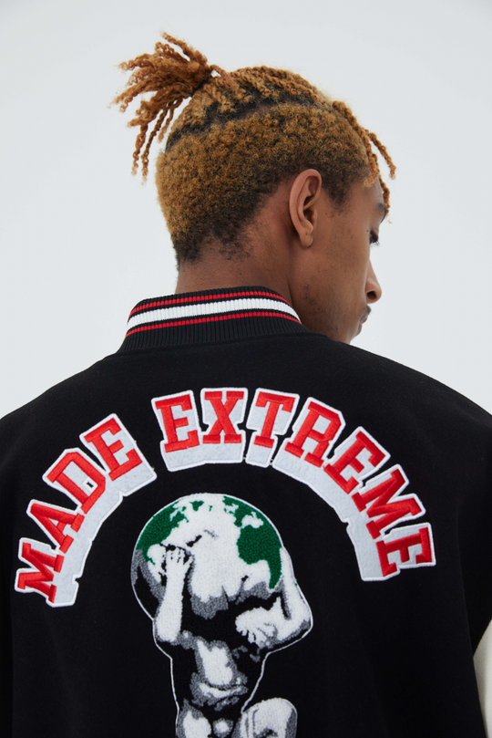 F3F Select Retro Flocking Embroidered Baseball Jacket