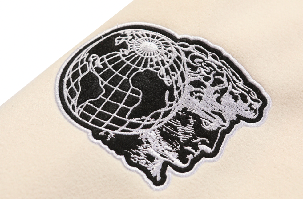 F3F Select Retro Flocking Embroidered Baseball Jacket