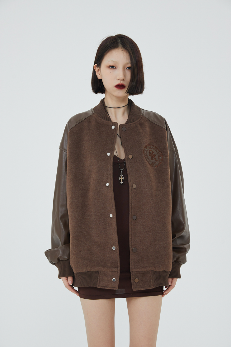 F3F Select Spelling Embroidered Baseball Jacket