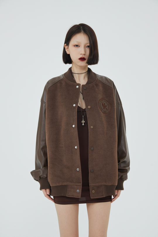 F3F Select Spelling Embroidered Baseball Jacket