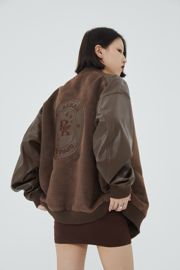 F3F Select Spelling Embroidered Baseball Jacket