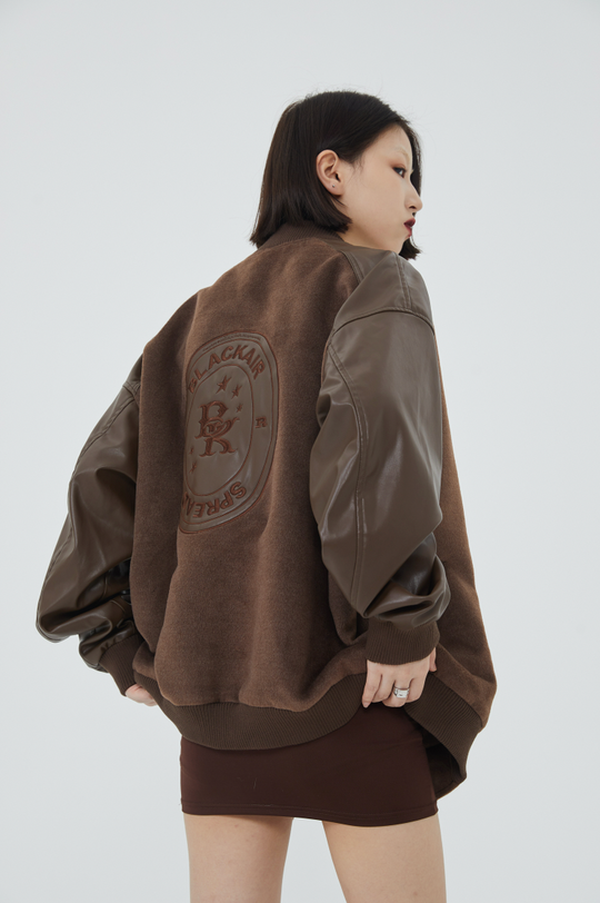 F3F Select Spelling Embroidered Baseball Jacket