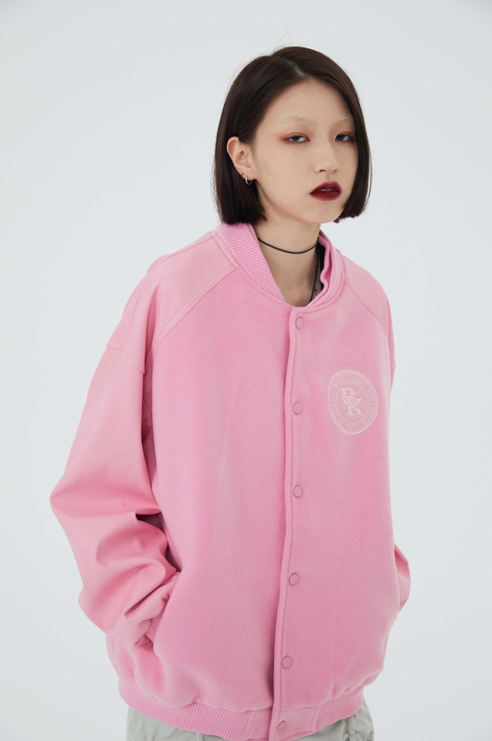 F3F Select Spelling Embroidered Baseball Jacket