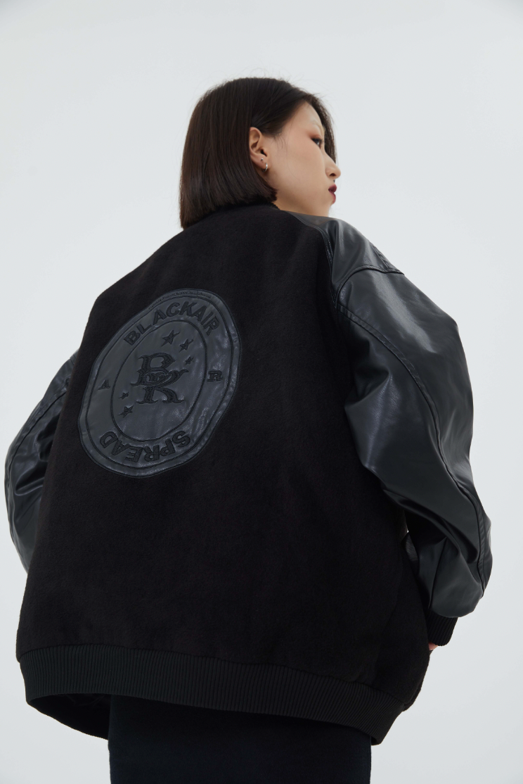 F3F Select Spelling Embroidered Baseball Jacket