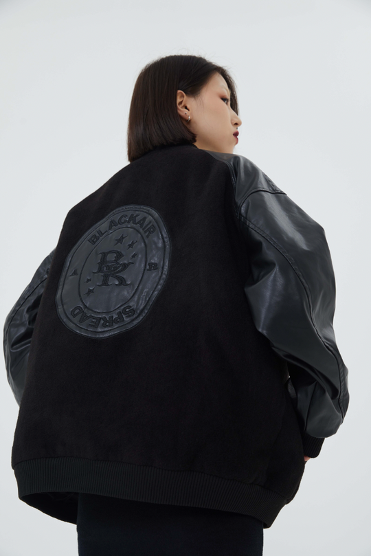 F3F Select Spelling Embroidered Baseball Jacket