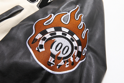 F3F Select Poker Flocking Embroidered Baseball Jacket
