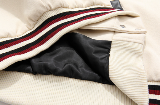 F3F Select Small Red Hat Flocking Embroidered Baseball Jacket