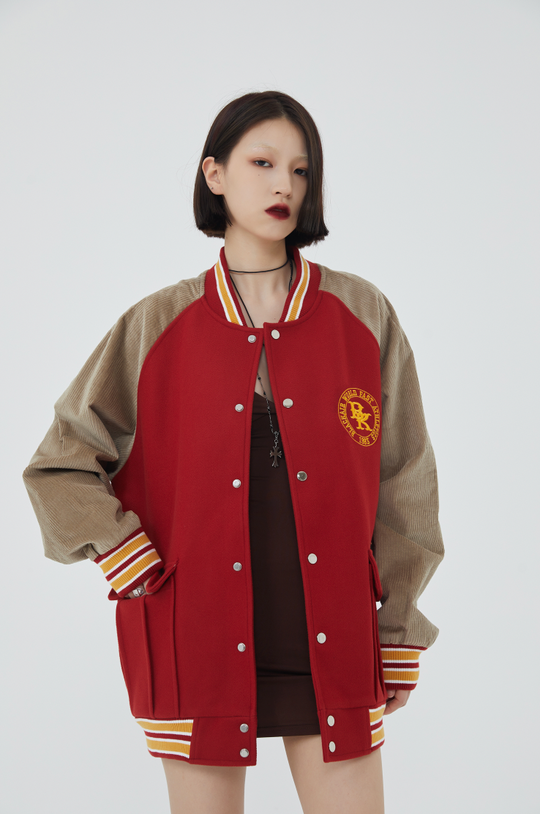 F3F Select Colorful Embroidered Baseball Jacket