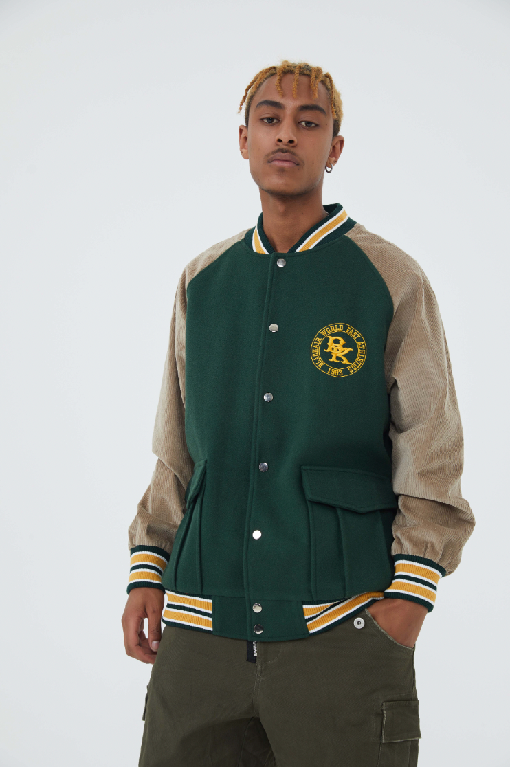 F3F Select Colorful Embroidered Baseball Jacket