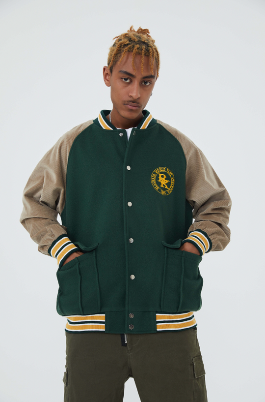 F3F Select Colorful Embroidered Baseball Jacket