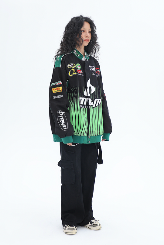 F3F Select Heavy Embroidery Biker Baseball Jacket