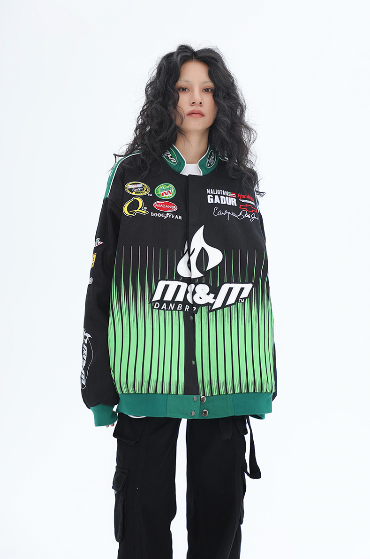 F3F Select Heavy Embroidery Biker Baseball Jacket