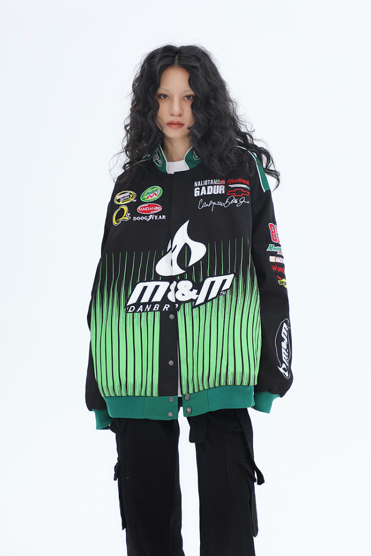 F3F Select Heavy Embroidery Biker Baseball Jacket