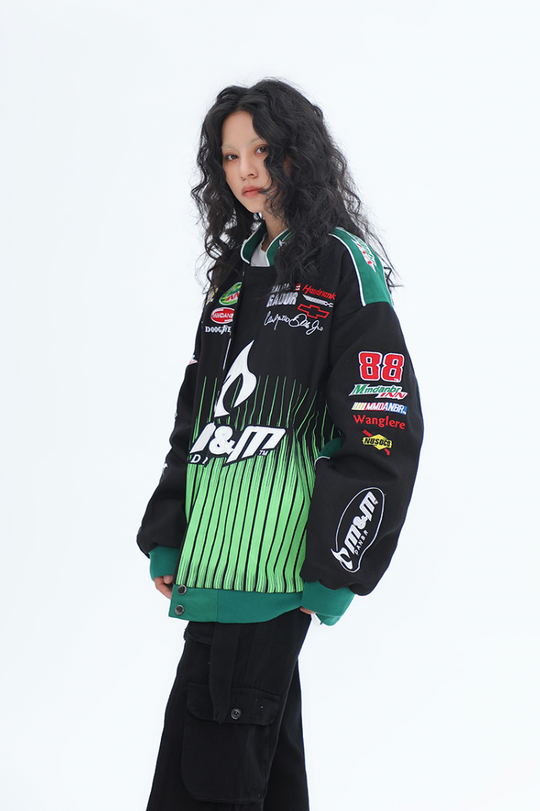 F3F Select Heavy Embroidery Biker Baseball Jacket