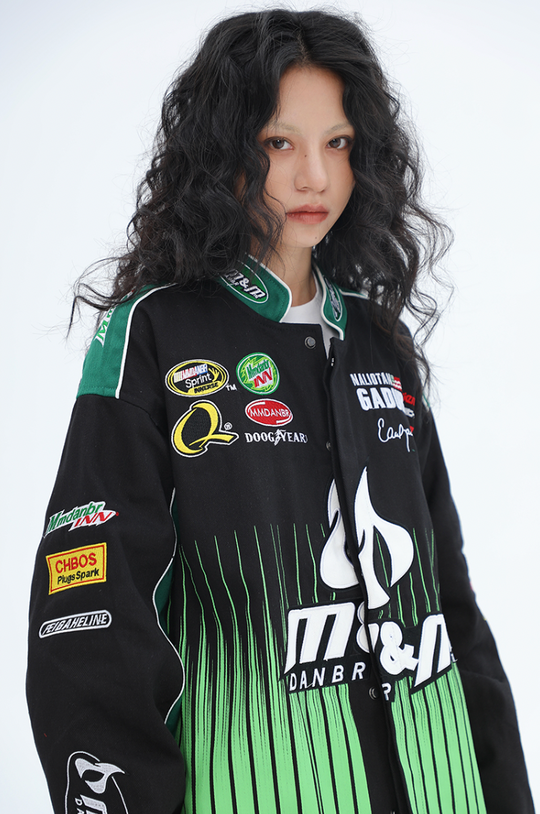 F3F Select Heavy Embroidery Biker Baseball Jacket