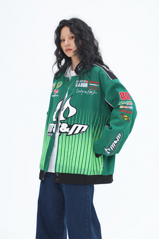 F3F Select Heavy Embroidery Biker Baseball Jacket