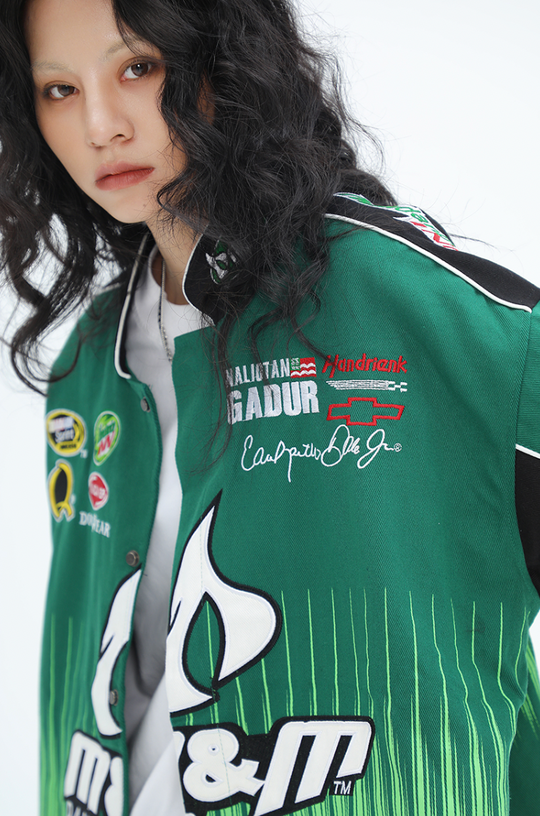 F3F Select Heavy Embroidery Biker Baseball Jacket