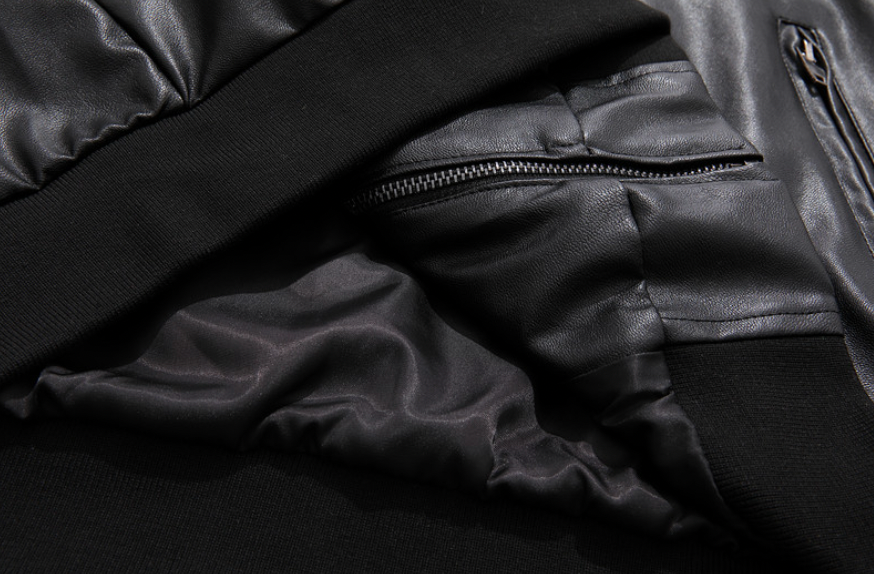 F3F Select Colorful Embroidered Biker PU Leather Jacket