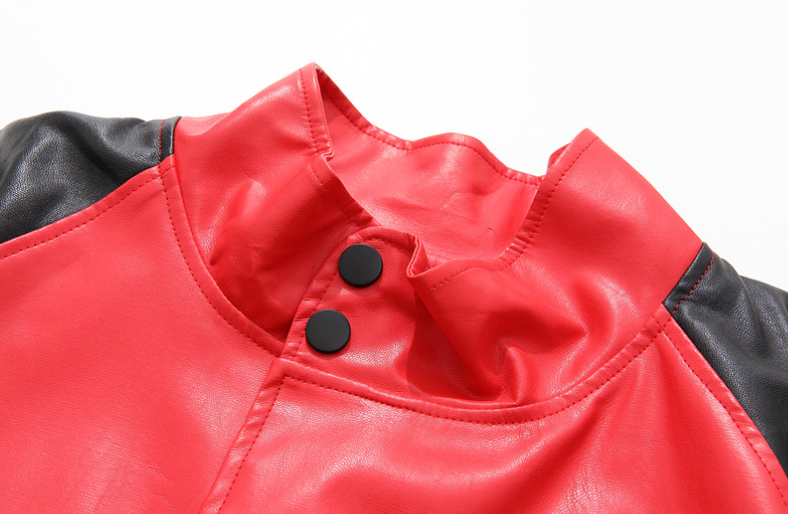 F3F Select Spelling Color Embroidery Biker PU Leather Jacket