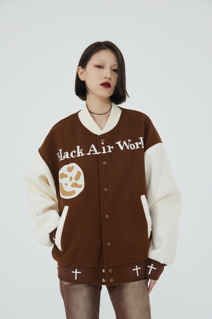 F3F Select Jesus Christ & Cross Embroidered Baseball Jacket