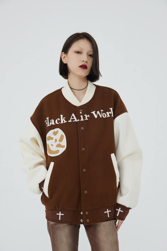 F3F Select Jesus Christ & Cross Embroidered Baseball Jacket