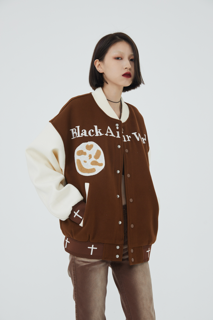 F3F Select Jesus Christ & Cross Embroidered Baseball Jacket