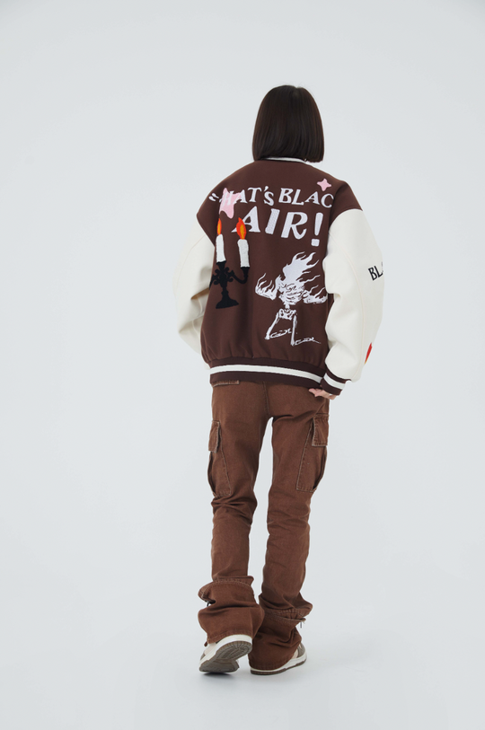 F3F Select Skull & Jesus Embroidered Baseball Jacket
