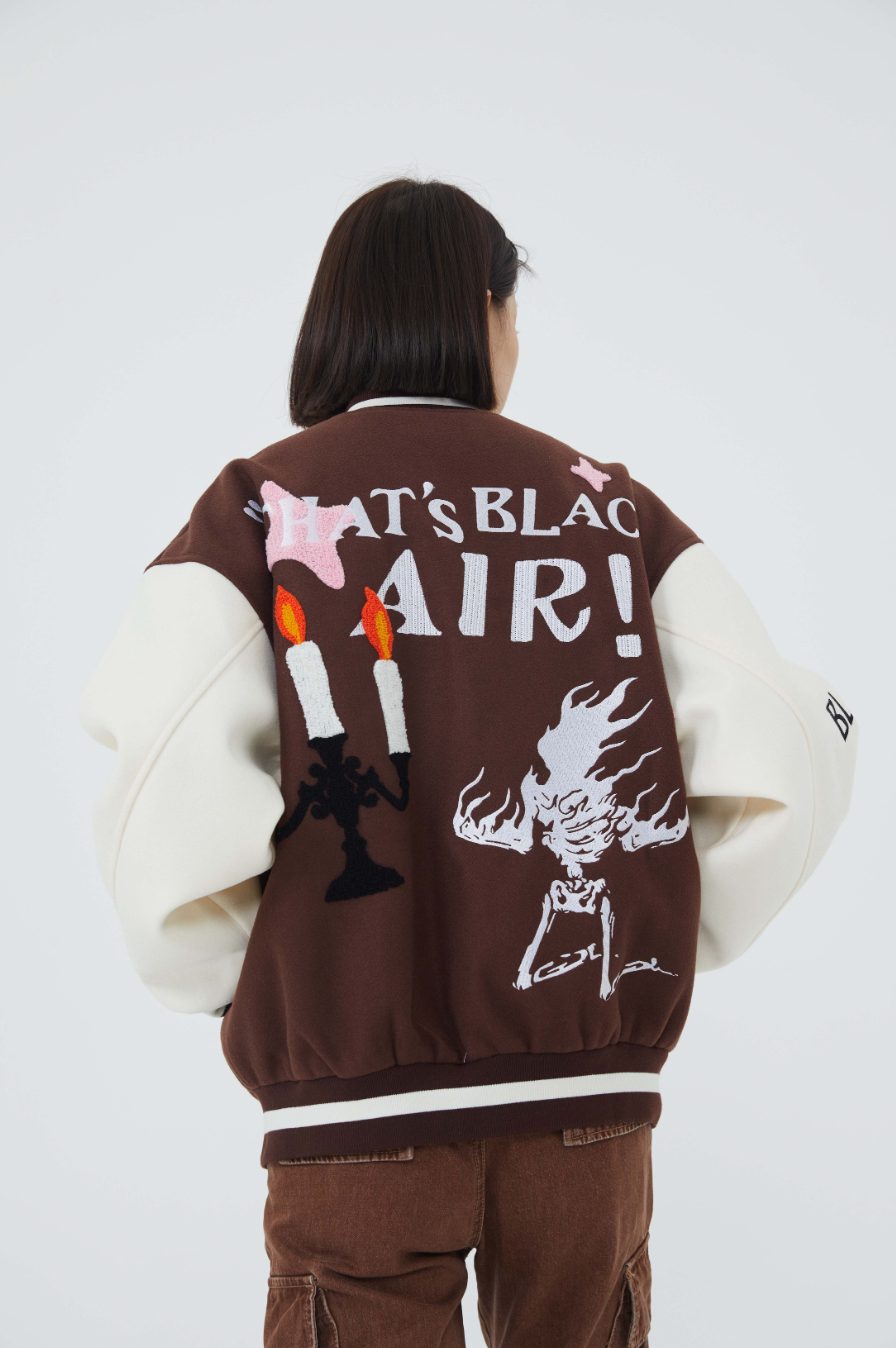 F3F Select Skull & Jesus Embroidered Baseball Jacket