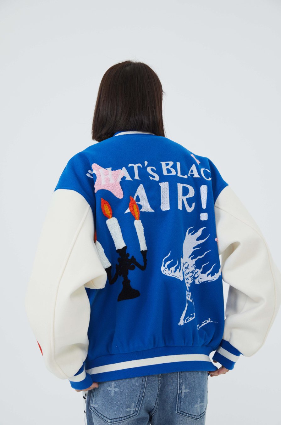 F3F Select Skull & Jesus Embroidered Baseball Jacket