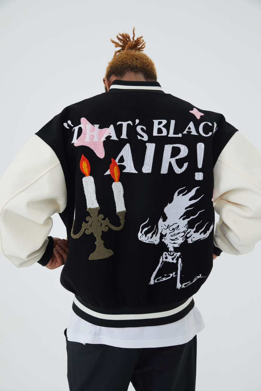 F3F Select Skull & Jesus Embroidered Baseball Jacket