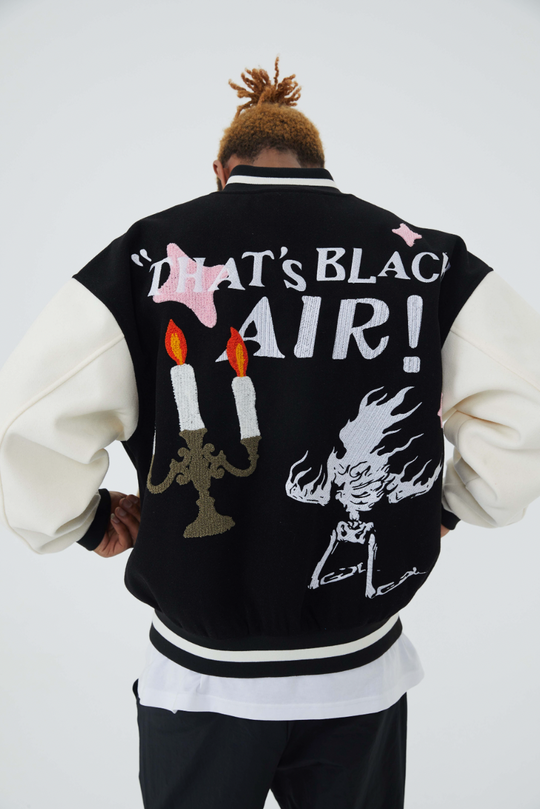 F3F Select Skull & Jesus Embroidered Baseball Jacket