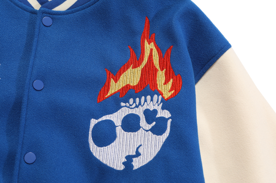 F3F Select Skull & Jesus Embroidered Baseball Jacket
