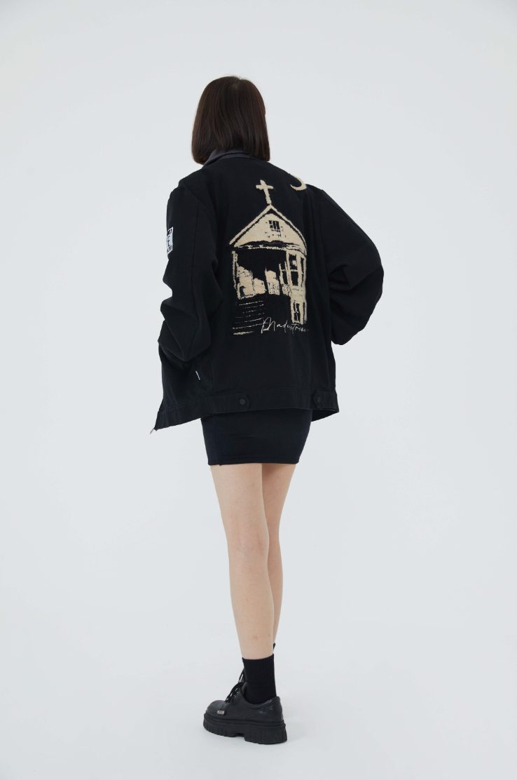 F3F Select Flocking Embroidery Lapel Jacket