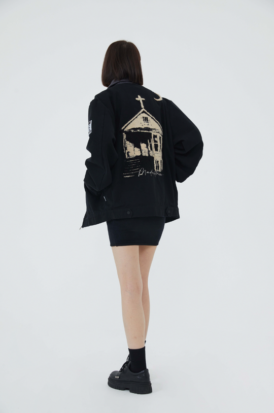 F3F Select Flocking Embroidery Lapel Jacket