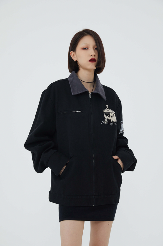 F3F Select Flocking Embroidery Lapel Jacket