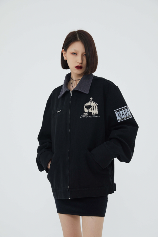 F3F Select Flocking Embroidery Lapel Jacket