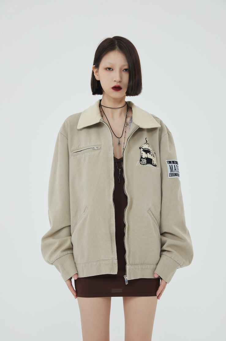 F3F Select Flocking Embroidery Lapel Jacket