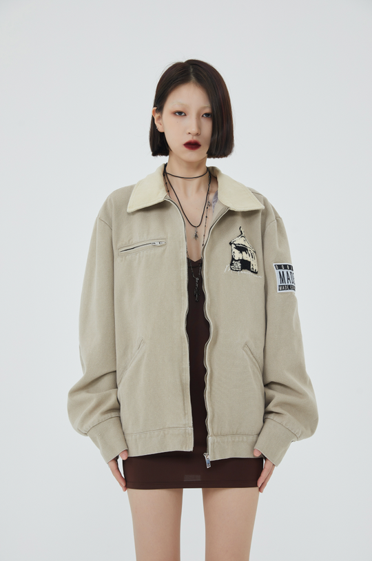 F3F Select Flocking Embroidery Lapel Jacket