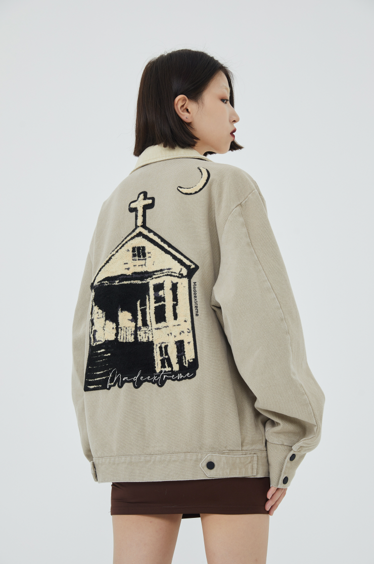 F3F Select Flocking Embroidery Lapel Jacket