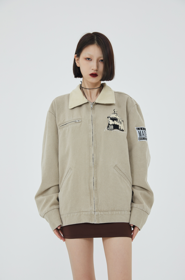 F3F Select Flocking Embroidery Lapel Jacket