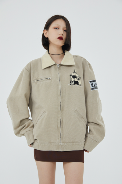 F3F Select Flocking Embroidery Lapel Jacket