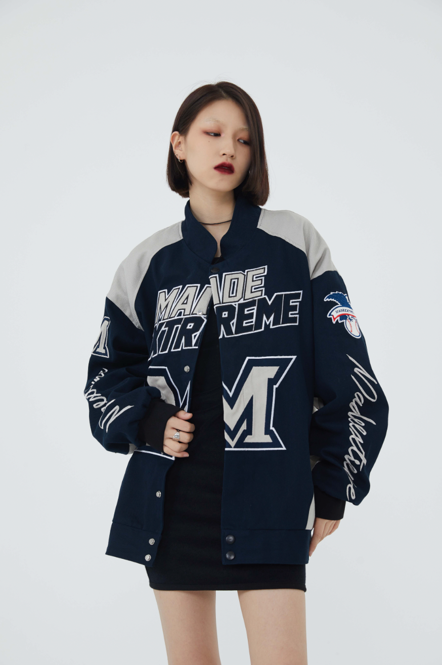 F3F Select Colorful Heavy Embroidery Baseball Jacket