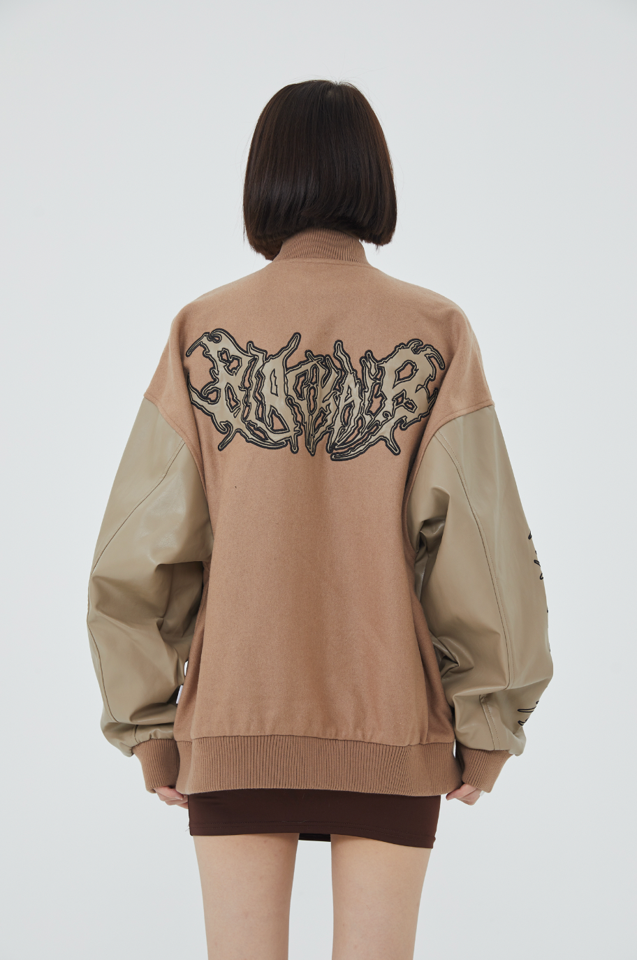 F3F Select Retro Spelling Embroidered Baseball Jacket