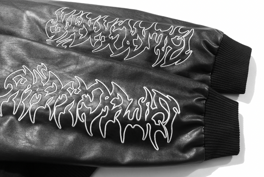 F3F Select Retro Spelling Embroidered Baseball Jacket