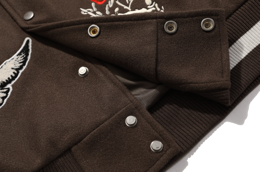 F3F Select Cross Flocking Embroidery Baseball Jacket